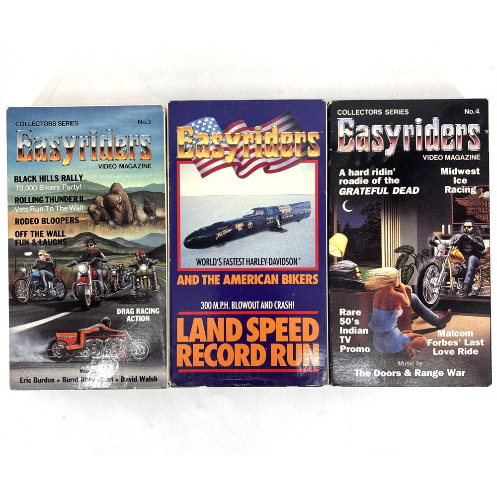 Easyriders Video Magazine LOT‎ of 3 #3 #4 Land Speed Record Run